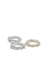 Hermina Athens Pearl-detail 3-pack Ring In Weiss