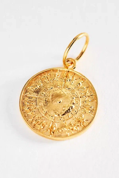 Hermina Athens Shield Of Achilles Mini Charm In Gold
