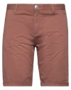 Hermitage Man Shorts & Bermuda Shorts Chocolate Brown Size 28 Cotton, Elastane