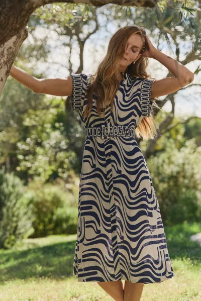 Hermoza Alba Midi Dress In Multi