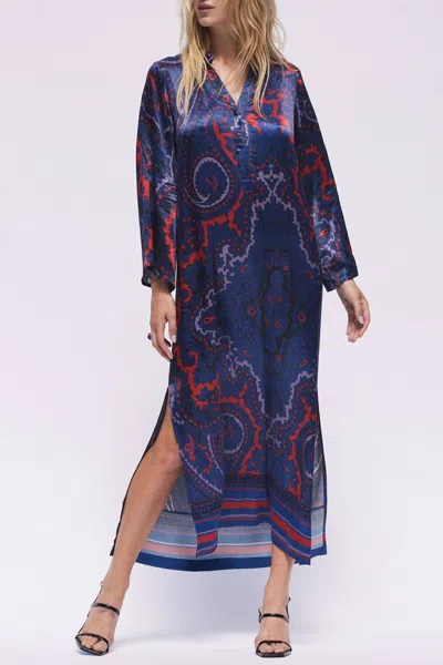 Hermoza Antoinette Midi Dress In Midnight Blue