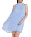 Hermoza Corinne Halter Women's Mini Dress In Blue