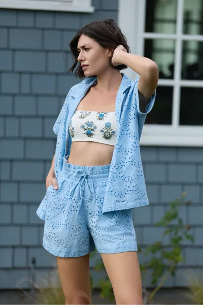 Hermoza Dakota Shirt Cover-up In Blue