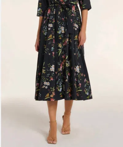 Hermoza Floral Collared Maxi Dress In Black