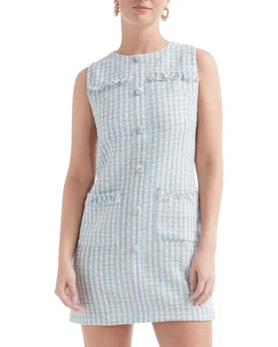 Hermoza Fortunata Shift Mini Dress In Blue