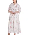 Hermoza Francesca Collared Belted Maxi Dress In Multi