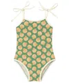 Hermoza Girls' Little Sofia One Piece Swimsuit - Little Kid, Big Kid In Green
