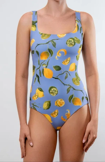 Hermoza Janece Reversible One-piece In Blue