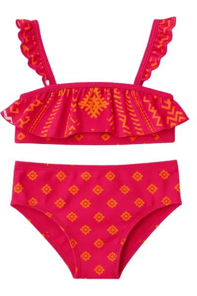 Hermoza Kids' Little Caro Two-piece Swimsuit In Red