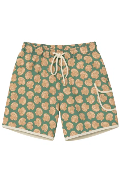 Hermoza Kids' Little Pete Boys Trunks In Green