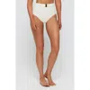 Hermoza Lucia High Waisted Belted Two-piece Bottom In White