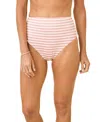 Hermoza Mackenzie High Waisted Bottom Swimsuit In Pink