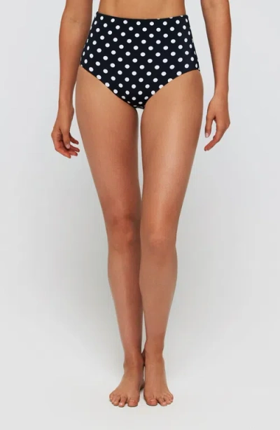 Hermoza Mackenzie Sculpted High Waisted Two-piece Swimsuit Bottom In Black