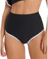 Hermoza Mackenzie Sculpted High Waisted Two-piece Swimsuit Bottom In Black