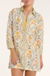 Hermoza Marie Button Front Collared Shirt Dress In Multi