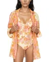 Hermoza Marie Button Front Collared Shirt Dress In Multi