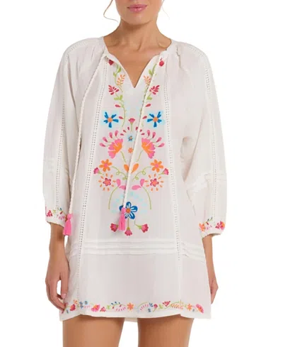 Hermoza Phoebe Dress Cover Up In White