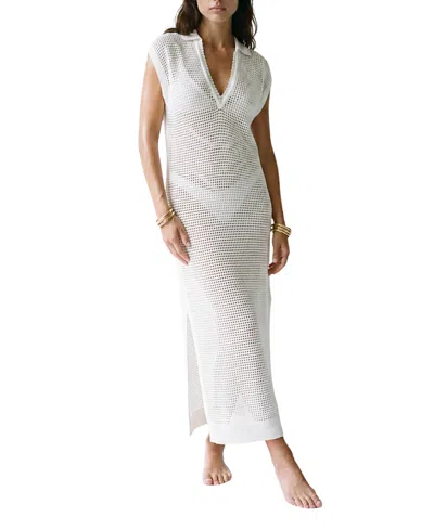 Hermoza Sasha Crochet Maxi Coverup In White
