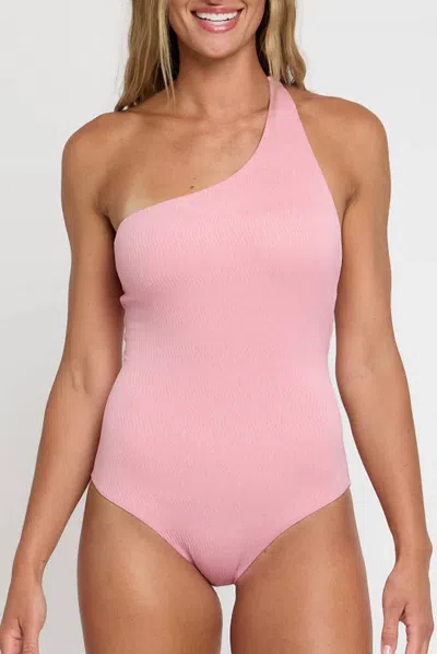 Hermoza Willow Asymmetrical Swimsuit In Rose In Pink