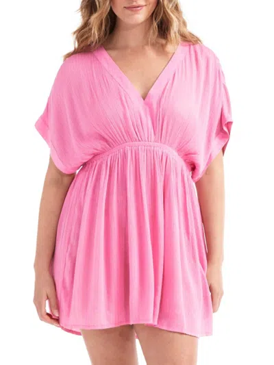 Hermoza Catherine Cover Up Dress In Sea Pink