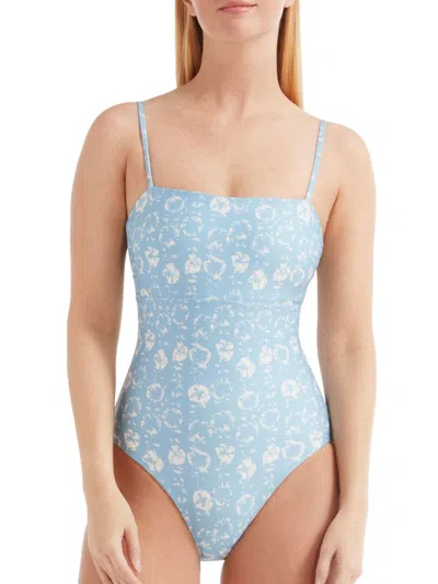 Hermoza Women's Rosie Printed One-piece Swimsuit In Blue