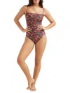 Hermoza Women's The Lupe One Piece Swimsuit In Red Multi