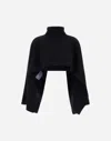 Herno Poncho In 100%�wool In Black