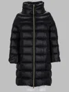 Herno Navy Blue Nylon Matilde Down Jacket In Black