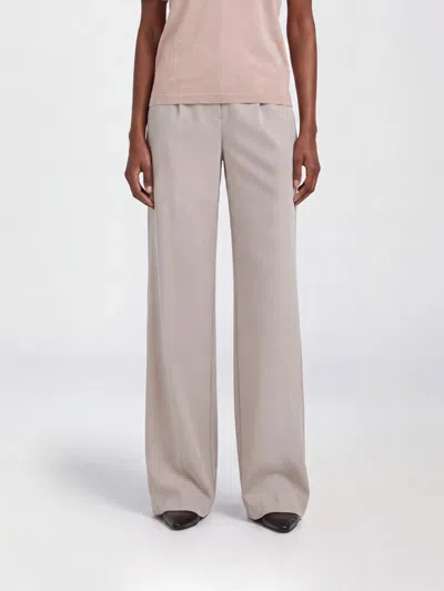 Herno High-waisted Jersey Palazzo Trousers With Drawstring In Multi