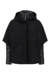 Herno Resort Hood In Ultralight Wool And Nylon In Black