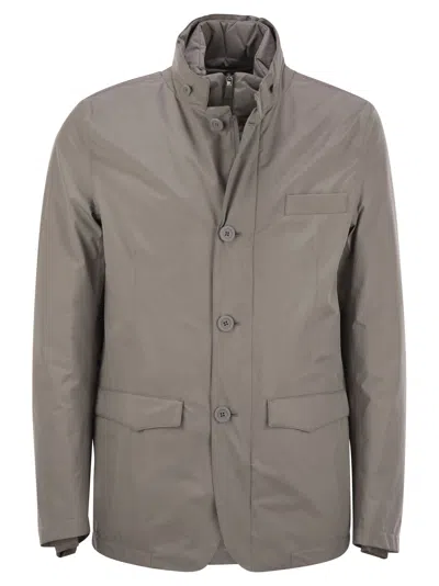 Herno 2-layer Goretex Laminar Blazer In Turtledove