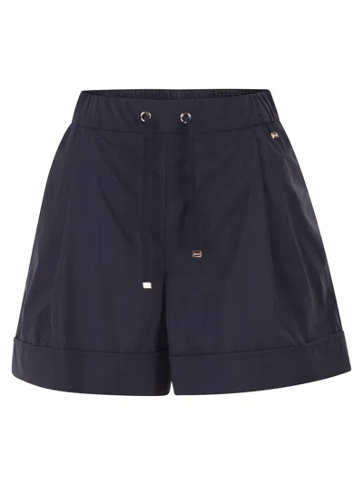 Herno 20 Denier Stretch Nylon Shorts In Blue