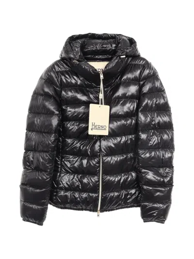 Pre-owned Herno 2020 Iconico Hooded Down Jacket In Black
