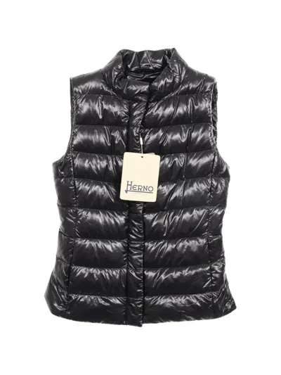 Pre-owned Herno 2020s Giulia Iconico Down Vest In Black
