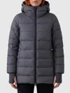 Herno Two Layer Hooded Nylon A Line Jacket In Blue