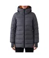 Herno Two Layer Hooded Nylon A Line Jacket In Blue