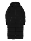 Herno 2layers Hooded Long Down Jacket In Black