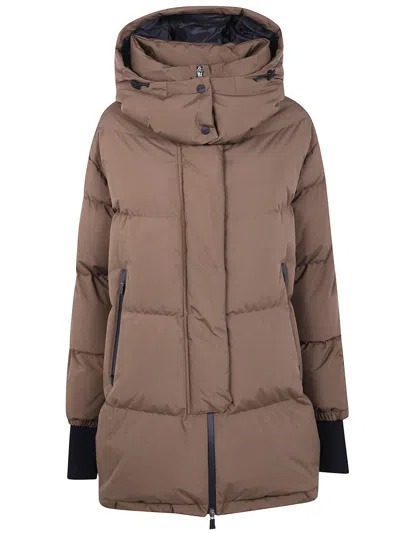 Herno "2layers" Short Jacket Clothing In Brown