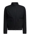 Herno '3 Layers Wool Storm' Bomber Jacket In Blue
