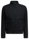 Herno '3 Layers Wool Storm' Bomber Jacket In Blue