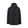 Herno Polyester Jacket With Hood And Pockets In Black