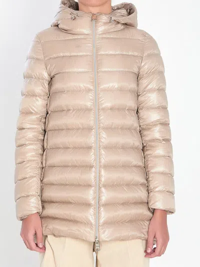 Herno A-shape Silhouette Puffer Jacket In Neutral