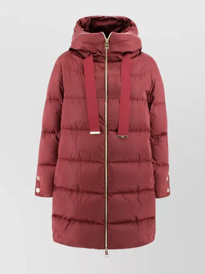 Herno A-line Down Jacket Fixed Hood In Pink
