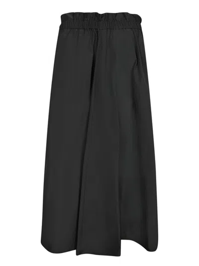 HERNO A-LINE ELASTIC WAIST MIDI SKIRT