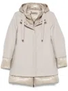 Herno Cappotto Svasato In Lana Con Imbottitura In Neutral