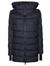 Herno A-line Padded Jacket With Adjustable Drawstrings In Black