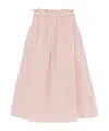 Herno Pink Midi Skirt With Elasticated Waistband In Pink