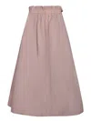 Herno Flared Pink Midi Skirt New Techno In Rosa