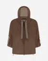 Herno Iridescent A-line Jacket In Sand