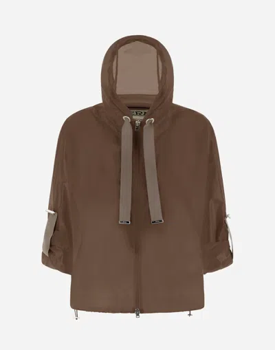 Herno Iridescent A-line Jacket In Sand